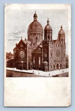 1907. TERREHAUTE, IND. ST. BENEDICTS CHURCH. POSTCARD KK13