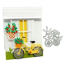 Bicycle Metal Die Cuts, Cutting Dies for Card Making Clearance, Embossing Die...