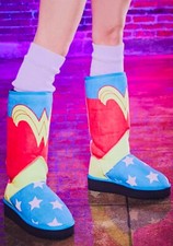 DC Warrior Goddess Wonder Woman Slipper Boots UK4 EU37