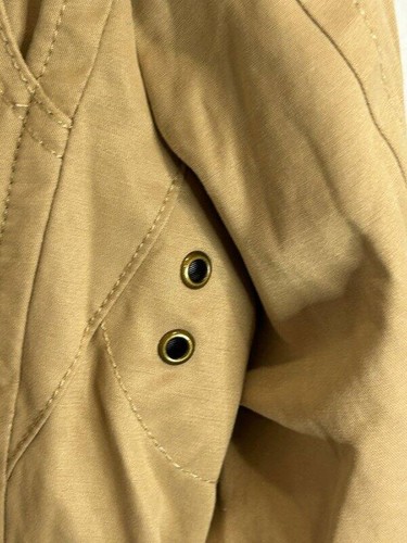 Banana Republic Mid Length Mens Trench Rain Coat Jacket Tan Unlined Vented M - Picture 6 of 12