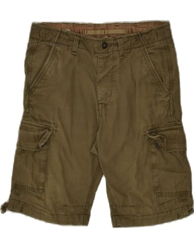 JACK & JONES Mens Vintage Fit Comfort Fit Cargo Shorts Small Green Cotton SE11 - Picture 1 of 4