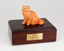 Persian Orange Cat Figurine Pet Cremation Urn Available 3 Diff Colors  4 Sizes