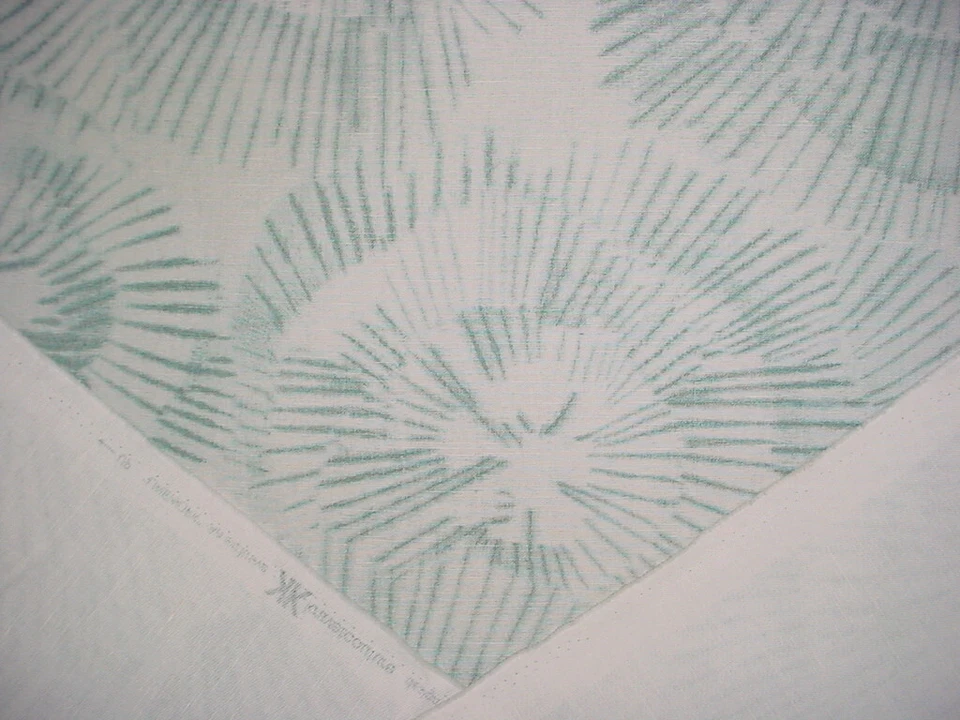 Tela de tapicería de lino estampada verde Ming Linework Kravet Couture Linework 2-7/8 años Foto 4 de 4