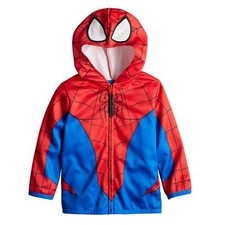 Spiderman Costume Hoodie Jacket Mask Marvel Avengers Boy Kids Toddler 2T 3T 4T