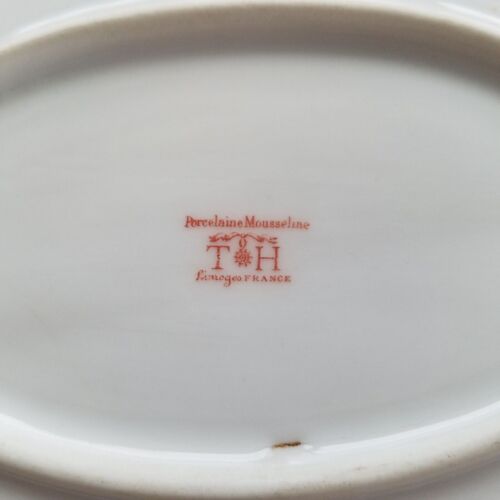 Antique Limoges 16 1/2" Oval Floral Platter TH Porcelaine Mousseline France 1894 - Picture 3 of 4