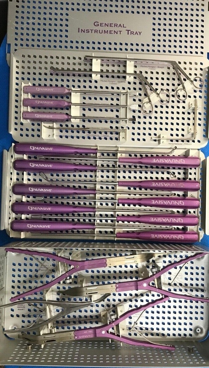 Nuvasive GENERAL Instruments Tray set 3 tear tray complete set