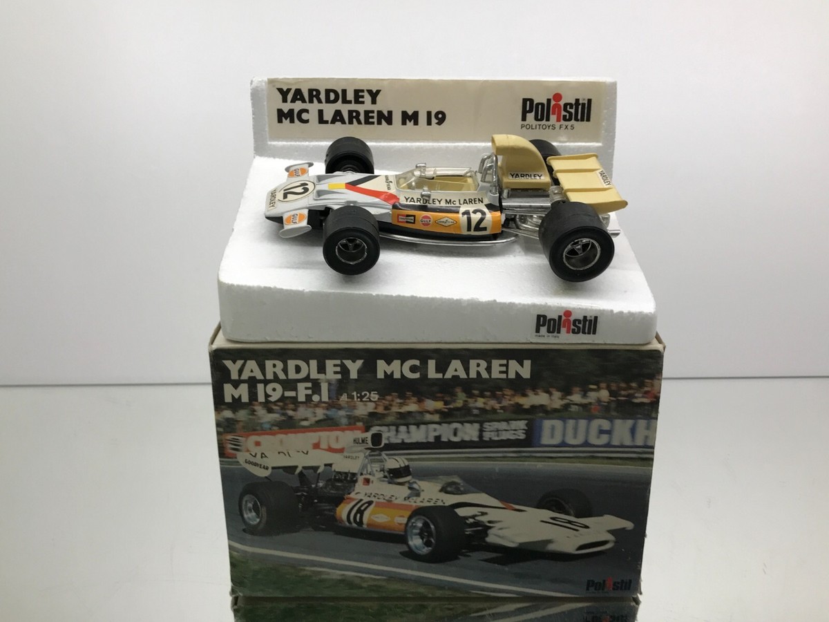 POLISTIL FX5 YARDLEY McLAREN M19 F1 #12 - 1:25 - GOOD IN BOX | eBay