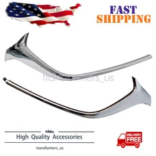 Bumper Trim Set Fits Mazda CX-3 2016-2021 Front Driver and Passenger Side Chrome