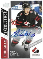 2020-21 UD Team Canada Juniors AIDAN DUDAS #114 Program of Excellence Autograph