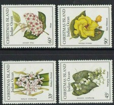 MINT 1986 CHRISTMAS ISLAND NATIVE FLOWERS STAMP SET