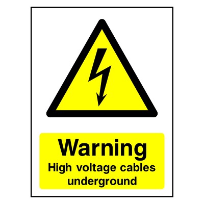 Warnung Hochspannungskabel Erdschild oder Aufkleber | ELEC0043