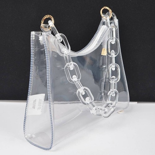 Transparent Chain Clear Stadium Shoulder Crossbody Bag - Picture 4 of 6