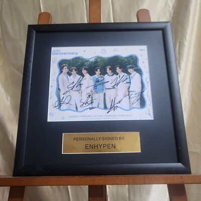 ENHYPEN GROUP Photo Poster 8*10 Autographs SIGNED K-POP FRAMED