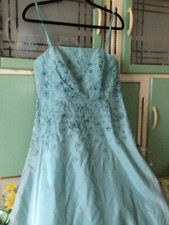 Monsoon vintage style evening dress,Turquoise blue Taffeta.Rockabilly/ jive 10