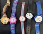 (5) VTG Timex Ladies Kids Plastic Mechanical Wrist Watch Rare 1990s + Rare