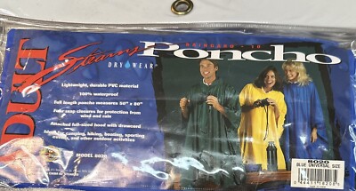ADULT PONCHO: Stearns Rain Blue Universal Size Dry Wear Waterproof  8020 BNIP FS