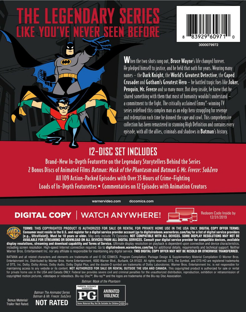 Batman The Complete Animated Series Blu-ray 12-Disc Box Set
