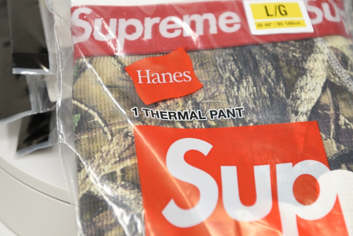 Supreme x Hanes BONES TrueTimber HTC Camo Thermal Pant Mens Large
