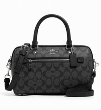 Coach Rowan Women's Satchel Bag - 83607 (Black/Graphite/Silver)