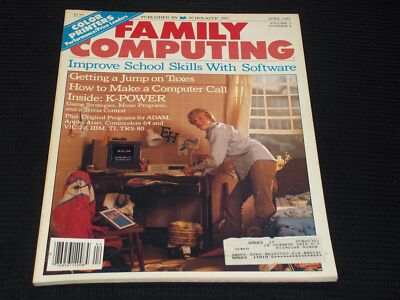 1985 APRIL FAMILY COMPUTING MAGAZINE - SCHOOL SKILLS SOFTWARE COVER - H 8692