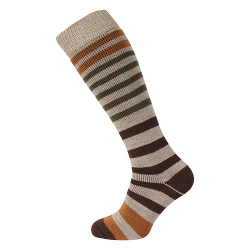 Mens LONG Warm Cushioned Striped 