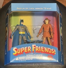 SUPER FRIENDS BATMAN & SCARECROW ACTION FIGURE SET DC DIRECT LIMITED EDITION MIP