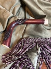 Vintage Derby Handle Unique Style Carved Walking Stick Wooden Ivory Handmade 9  