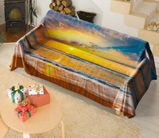 3D Dusk Ocean N2703 Sofa Cover High Stretch Lounge Slipcover Protector Couch Eve