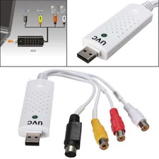 USB 2.0 Video Audio Capture Card Adapter VHS DVR DVD Converter to Windows PC MAC