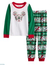 Disney Mickey Mouse Christmas Pajamas Unisex Set Sizes 8 NWT