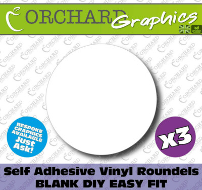 Rally Circles Track Race Number Blanks Car Roundels Vinyl Sticker Decal ...