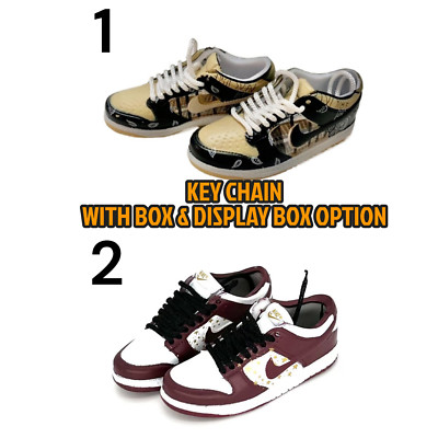 SB Dunk Low Mini Shoe Sneaker Key Chain, Bag Charm Collectible With Display Box