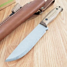 BPS Knives Adventurer Fixed Knife 5.25" Full Tang 1066 Steel Blade Walnut Handle