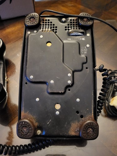 Vintage 1958 Western Electric Bell System Black Rotary Desk Telephone 500 C/D - Picture 3 of 4