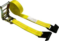 Carolina Tarps - 2" x 30' Ratchet Strap with Black Flat Hooks - 3,335lb WLL