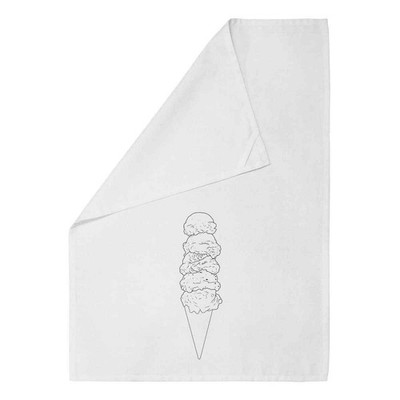 Geschirrtuch/Geschirrtuch 'Tall Ice Cream Cone' weiß Baumwolle (TW00068197)