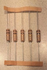 1 Watt Carbon Film Resistor Large 5 Pieces 5 Tolerance You Choose The Value