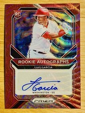2021 Panini Prizm LUIS GARCIA Rookie Autographs Red Wave Prizm RC #RA-LVG /75
