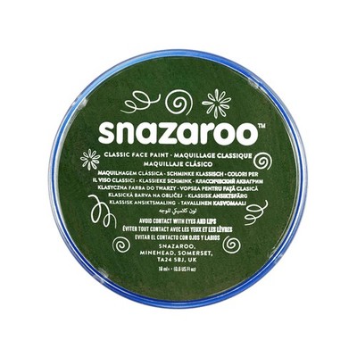 Snazaroo Schminkfarbe Dunkelgrün 18 ml Kinderschminke Water Make-up Aqua