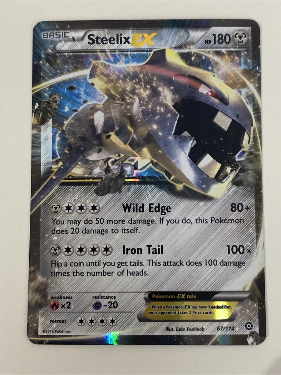 Pokemon - Steelix EX 67/114 Steam Siege NM - Plus Free Card