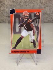 2021 Clearly Donruss Rated Rookie Ja'Marr Chase #63 Blue /99 Cincinnati Bengals