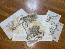 Tri-Chem Liquid Embroidery Picture To Paint Lot Of 5 Pictures NO INSTRUCTIONS