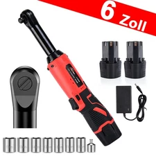 12V Extended Cordless Ratchet Wrench 3/8" 45 ft-lbs (60 N.m) 320RPM 2 Battery