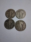 4 Walking liberty silver quarters, Mixed Dates, And Mints (Junk Siver)