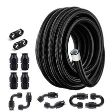 6AN PTFE Fuel Line Kit E85 Nylon Braided Fuel Hose 20FT AN6 PTFE Fuel Line Kit