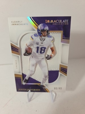 2025 Panini Immaculate Justin Jefferson CIJ-JJ Vikings Clearly Immaculate /49 
