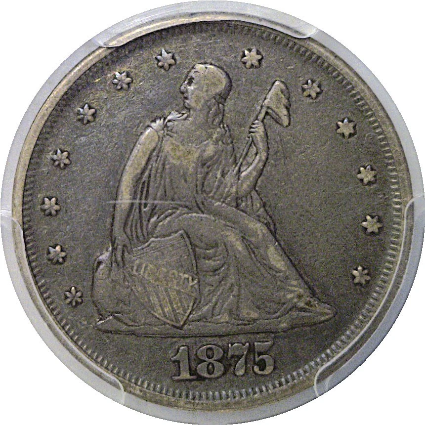 1875 Twenty Cent Piece   PCGS VF-30 - Image 2 of 3