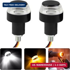 Motorcycle Handlebar End LED Lights, Handlebar Indicator Turn Signal Light, 12V