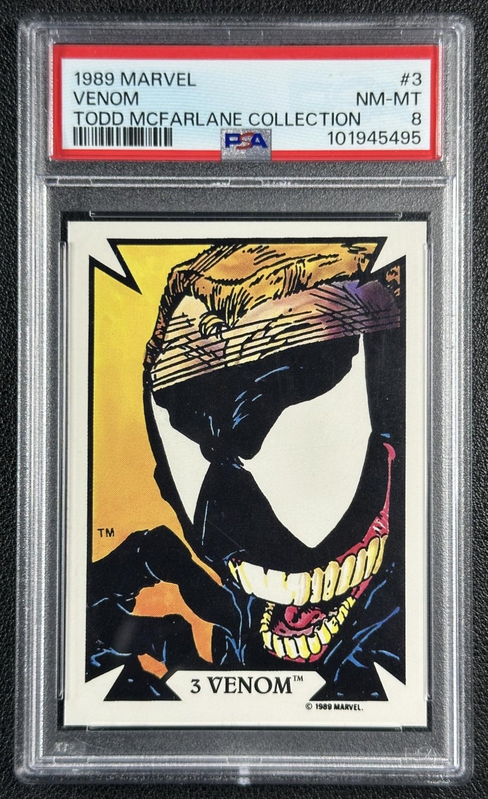 VENOM PSA 8 1989 MARVEL #3 TODD MCFARLANE COLLECTION RC ROOKIE 5495