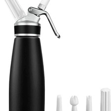 Whipped Cream Dispenser Durable Aluminum Foam Whipper 1 Pint 500ml Cream Maker 